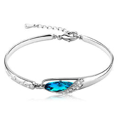Trendy Blue Glass Bracelet