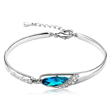 Trendy Blue Glass Bracelet